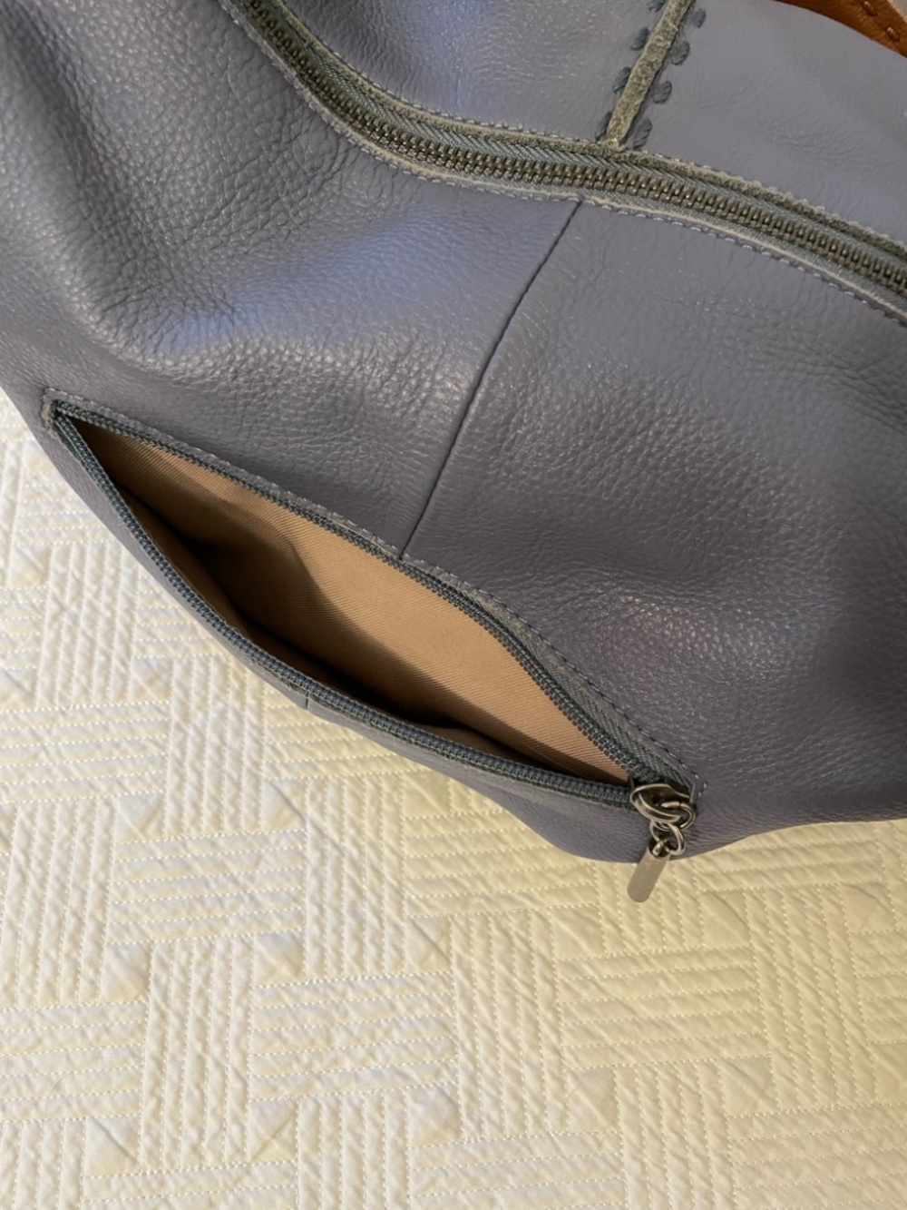 The Sak Los Feliz Hobo Leather Bag in Maritime blue - Picture 7 of 13